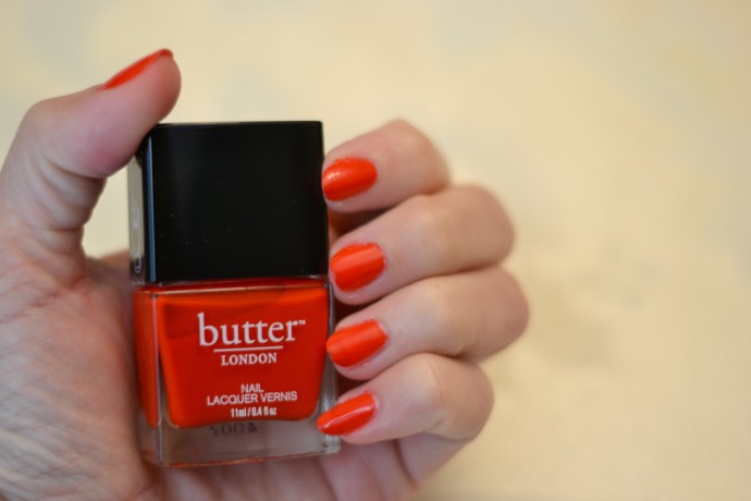 red orange nail polish
