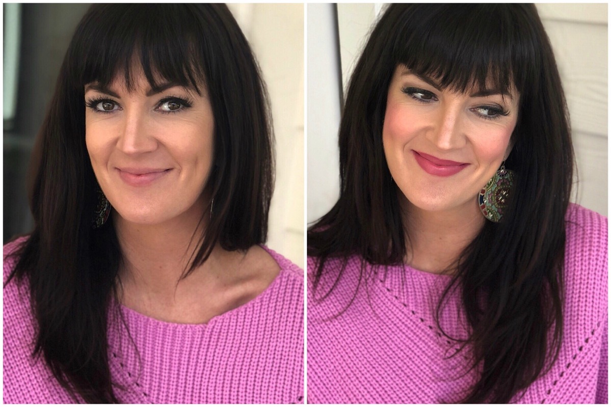 before and after rosy cheeks and lips 1 valentines day makeup