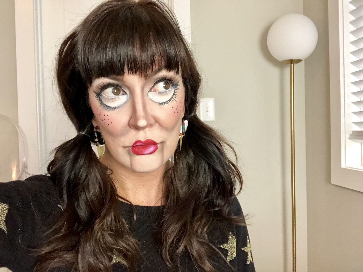creepy doll makeup for Halloween makeup ideas