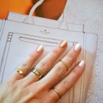 Chic Spring Manicure Color Combo : White + Gold