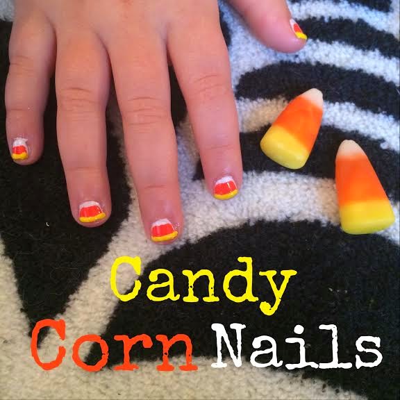 Halloween Nails Candy Corn Water Slides