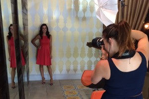 behind the scenes of a magazine photo shoot