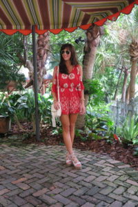 red_romper_cold_shoulder