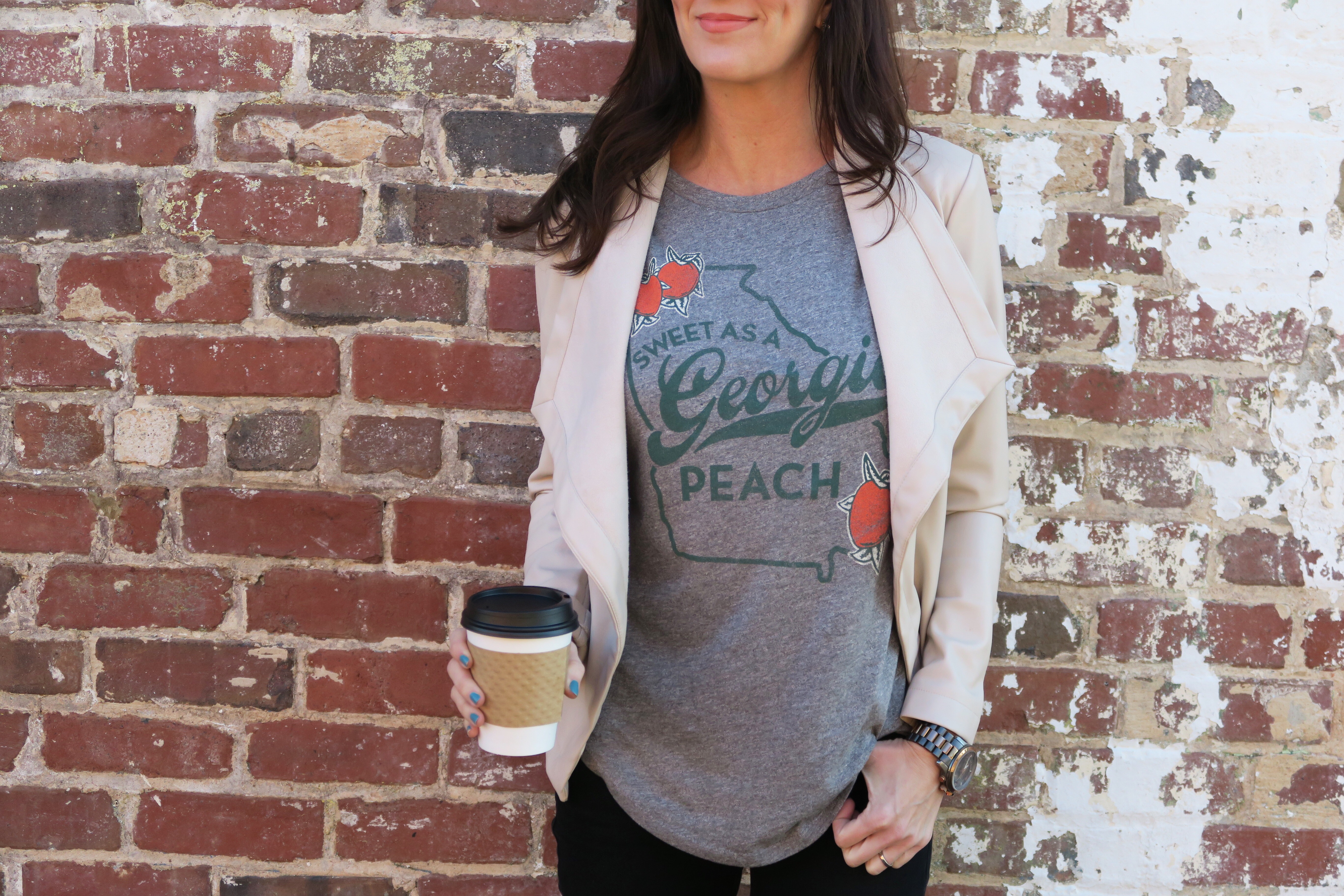 pretty as a Georgia peach Athens GA graphic tees