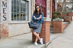 sweater dress and sneakers 1R